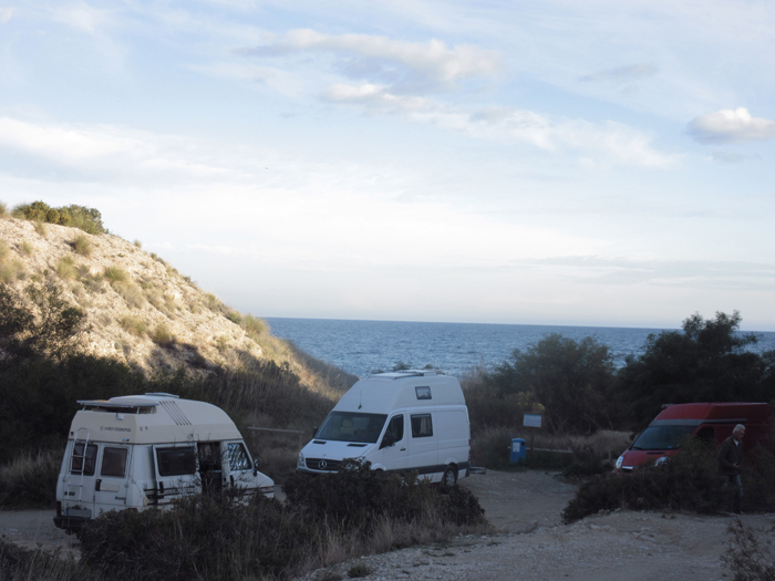 Frei stehen Spanien Valencia Meer Natur Vanlife