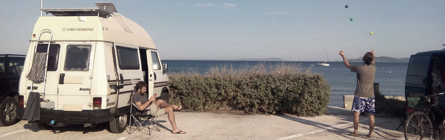 Reisen Hyéres Jonglieren freistehen am Strand 