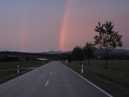 Regebogen Rainbow Landstraße Reisen