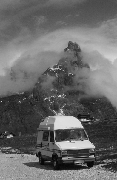 Dolomiten Berge Camper Urlaub Reisen Rolle Pass Aussteiger