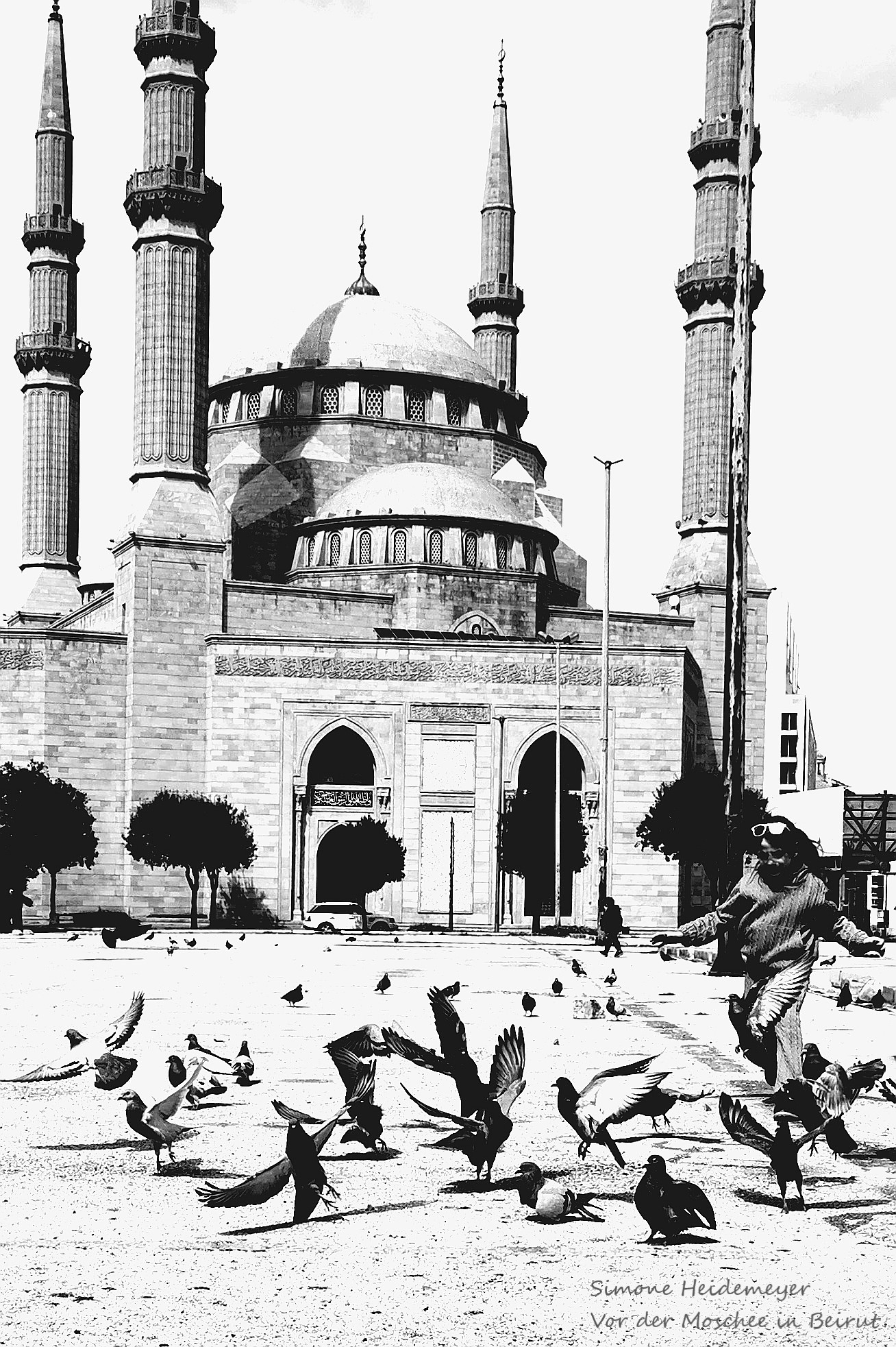 Vor der Moschee in Beirut