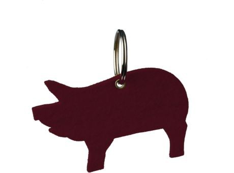 Wollfilz Schlüssellanhänger Schwein