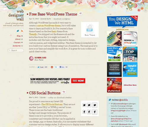 социальные кнопки, WordPress темы