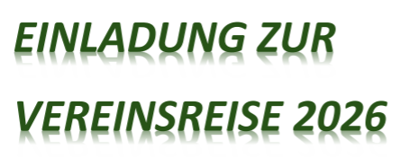 Anmeldung Vereinsreise 