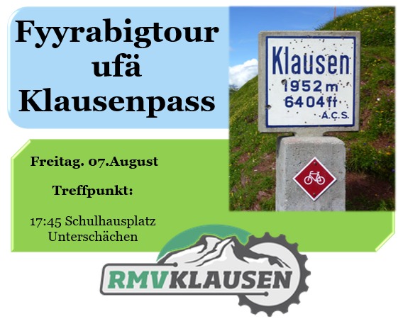 Fyyarbigtour ufä Klausenpass