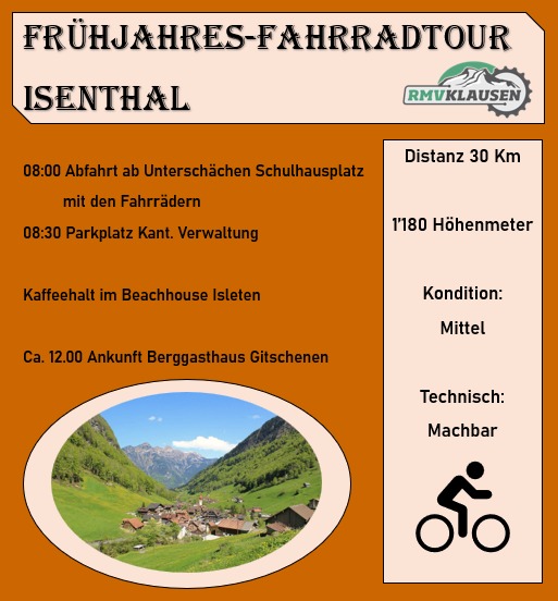 Frühjahres - Fahrradtour Isenthal