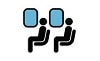 2 Passagiere sitzen am Fenster