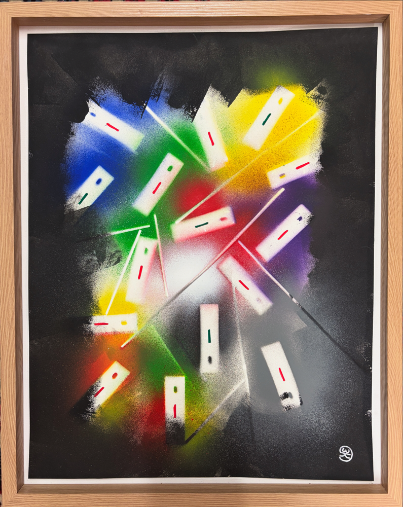 Positive, positive, negative etc. acryl on paper, 46 x 35 cm, 2025/51