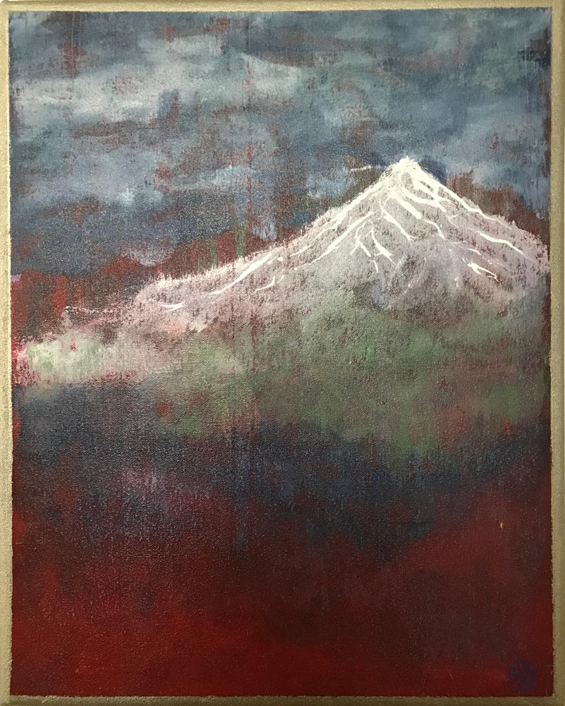 Red silence , Acryl on canvas / 50 x 40 cm / 2018/ 127