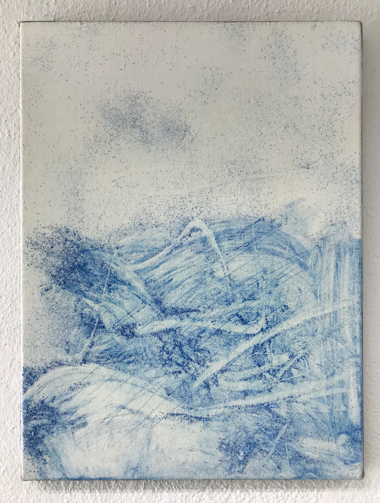 Harmony in Blue I , Mixed media on canvas / 40 x 30 cm / 2019 / 125