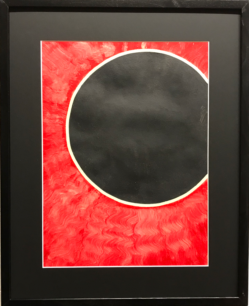 Black sun,  Acrylic on cardboard / 50 x 42 cm