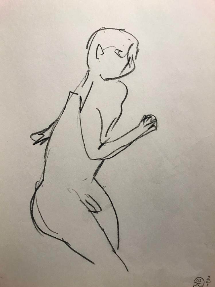 ........, Chalk lead on paper / 42 x 29,7 cm