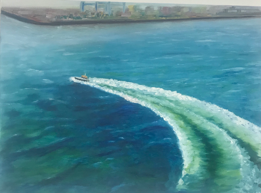 The pilot has disembarked , Oil on canvas / 50 x 70 cm / 2019 / 19