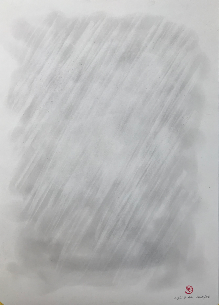 Light & Air,  Charcoal on paper / 59,7 x 42 cm