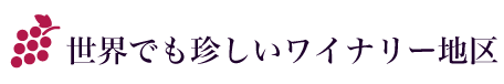 世界でも珍しいワイナリー地区