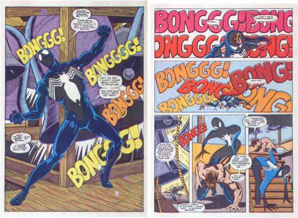 Figure 11.  La Séparation dans Web of Spider-Man #1 de 1985