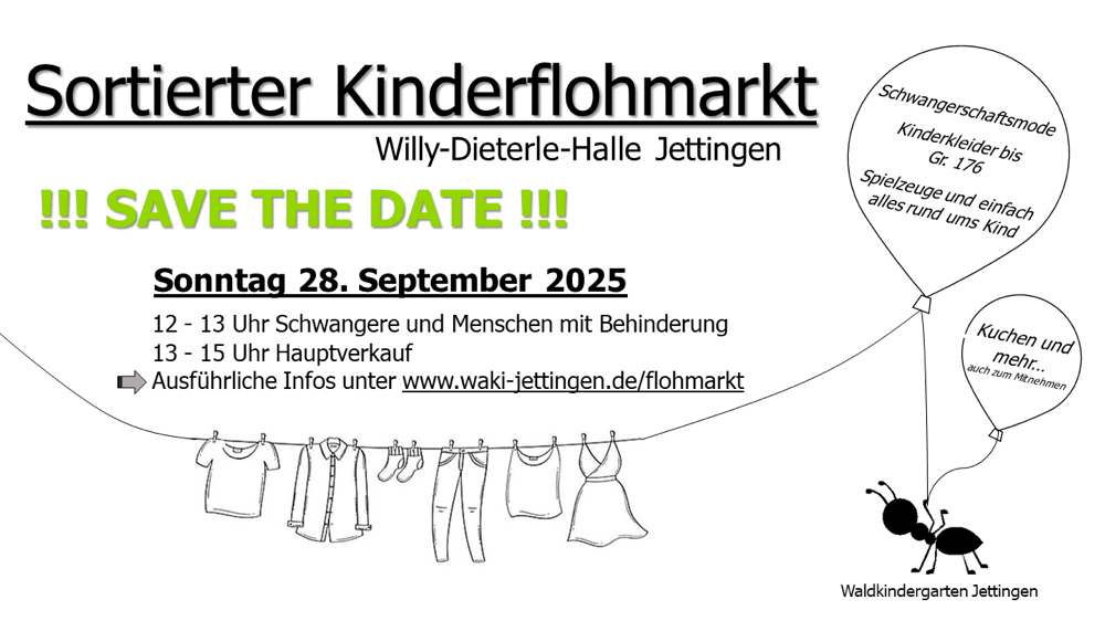 Sortierter Kinderflohmarkt Waldkindergarten Jettignen