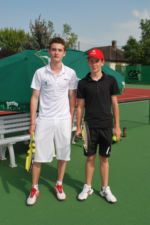 Charles Edler (TC Reims) et Valentin Noiret (TC Germinois), finalistes en 17/18 ans