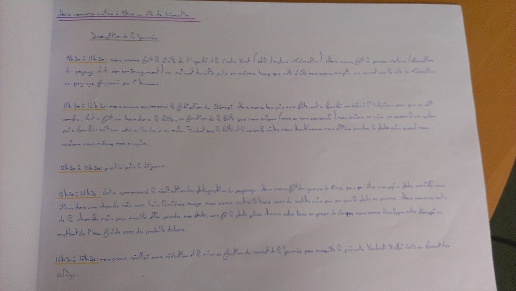 Détail d'un carnet "photographie au sténopé"