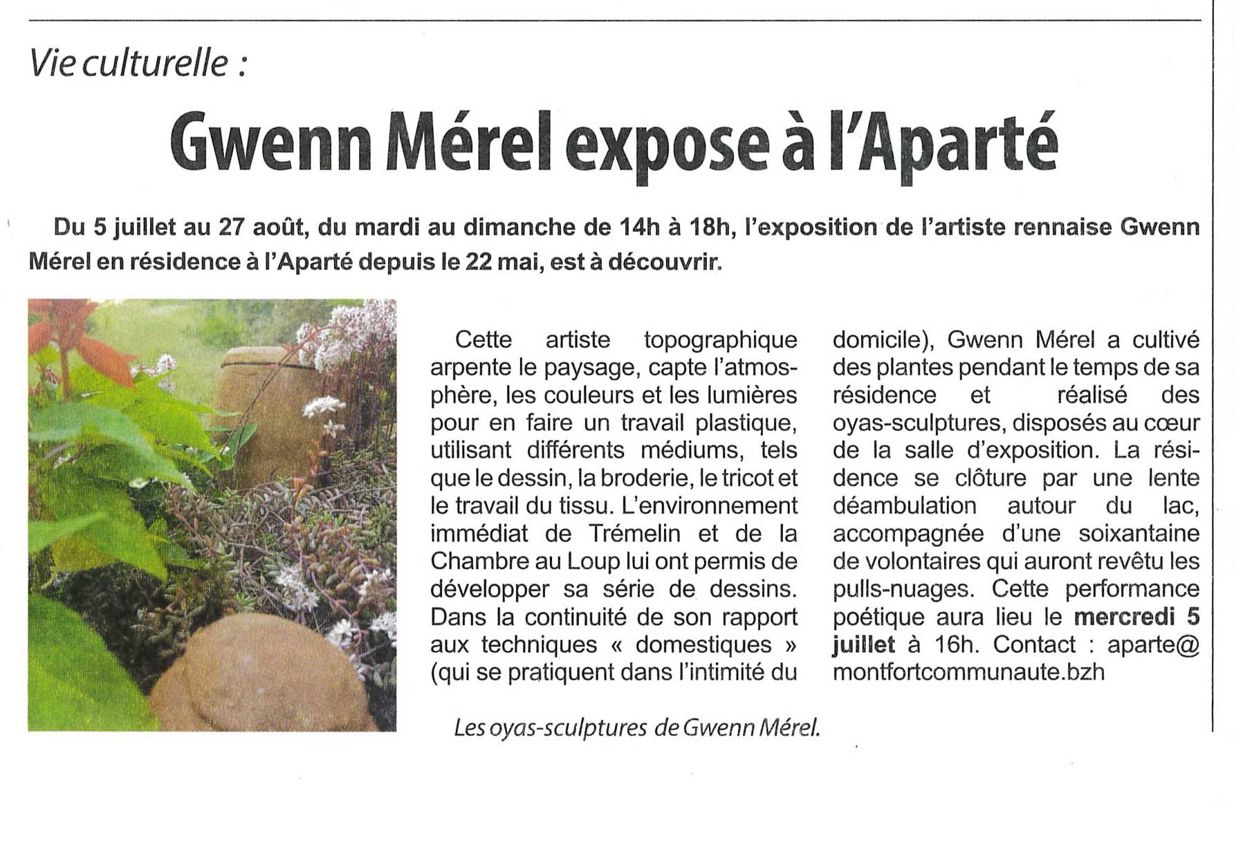 Article L'Hebdomadaire d'Armor - Juillet 2023