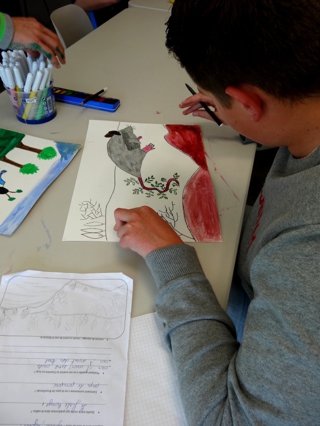 Dessin d'imagination mêlant animal/végétal/minéral