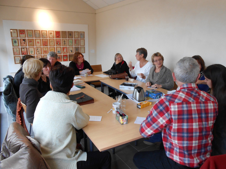 Atelier d'écriture mené par Claudie Yvon à la bibliothèque La Parchemine de Pleumeleuc