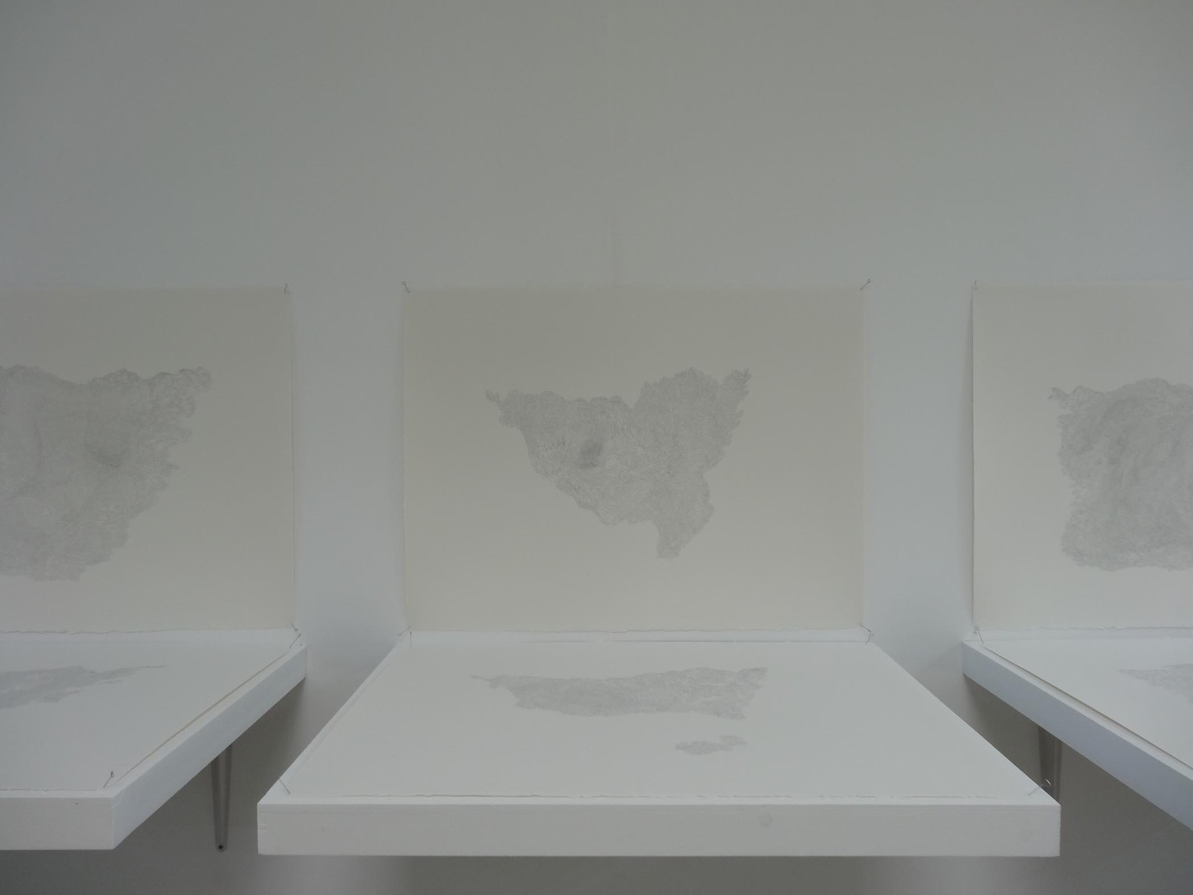 Vue de l'exposition Damien Marchal & Nylso, Trancher. Photo : L'aparté.