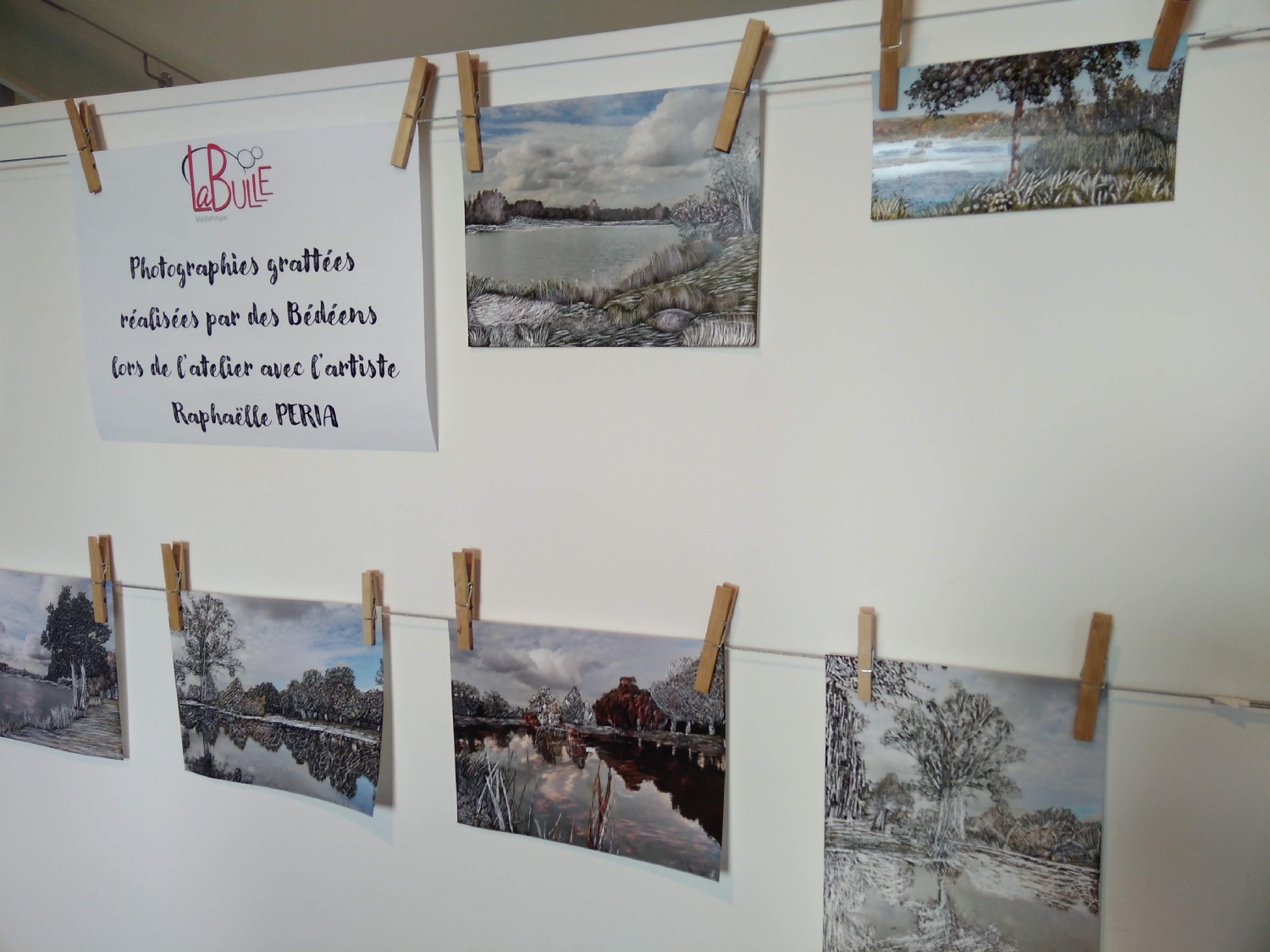 Photographies grattées par des particpant.e.s de Bédée