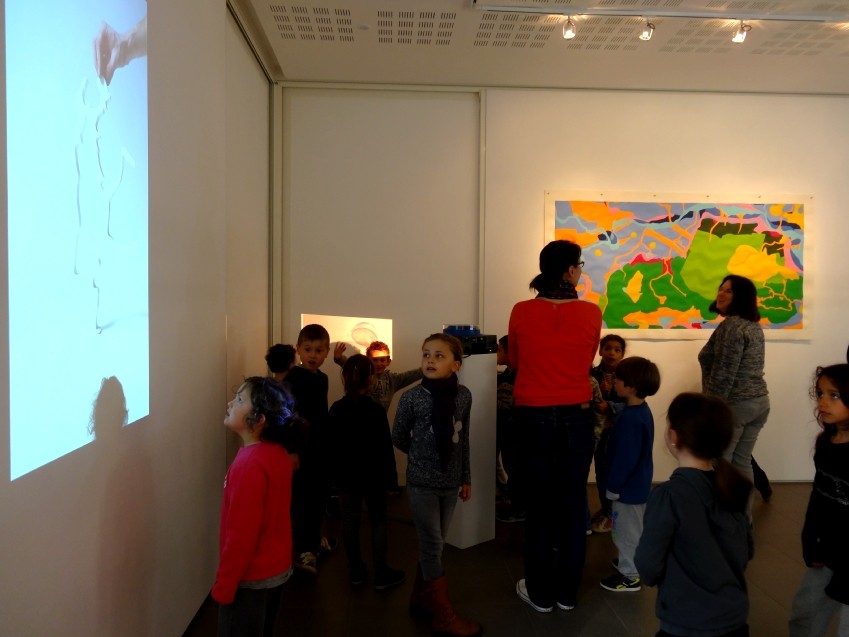 Visite del'exposition avec les CP du Moulin à Vent et du Pays Pourpré, Montfort-sur-Meu