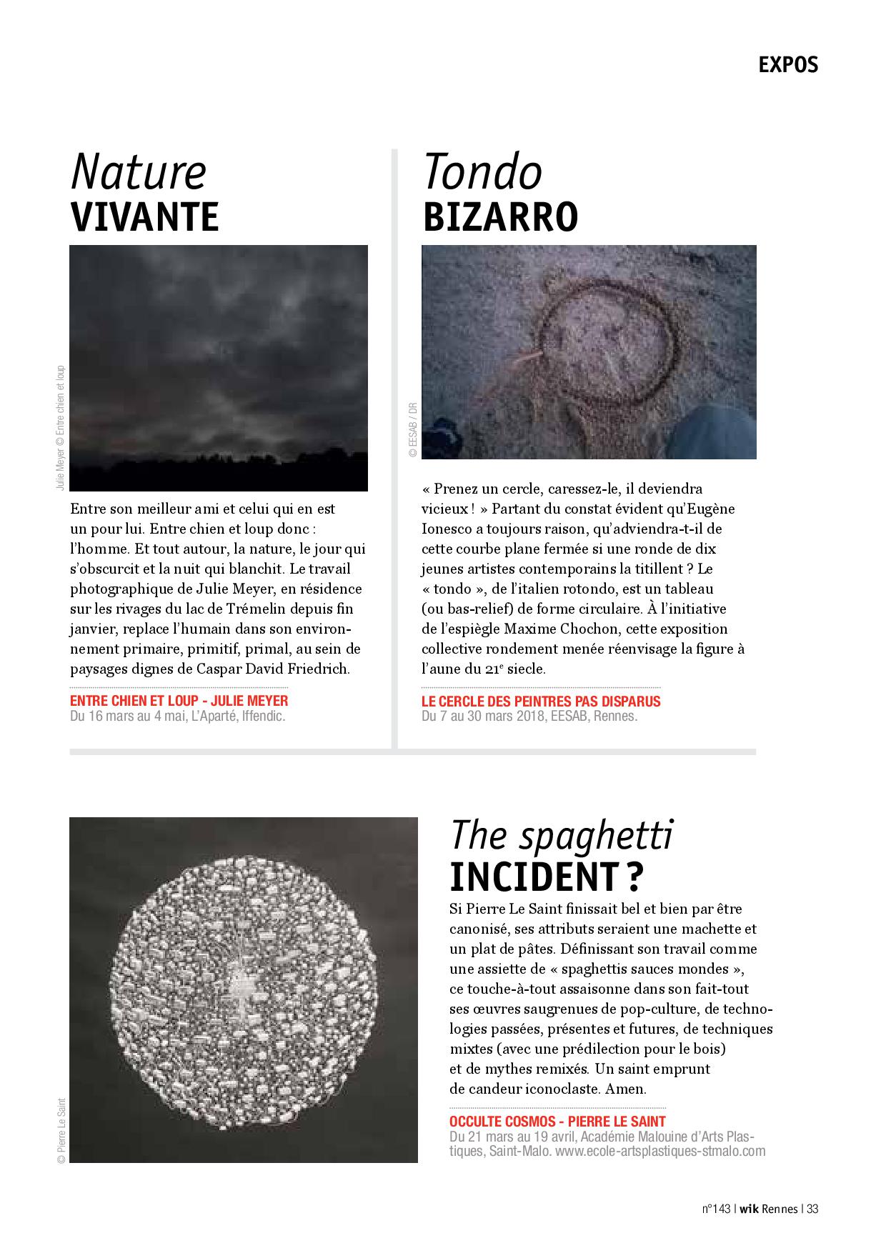 Article wik Rennes n°143, mars 2018