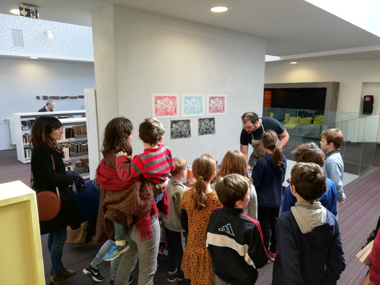 Atelier sérigraphie " La boîte à papillons" avec l'artiste Julien Duporté