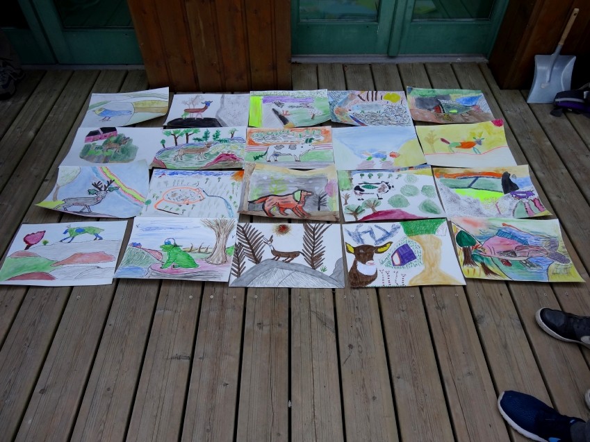 Dessin d'imagination mêlant animal/végétal/minéral