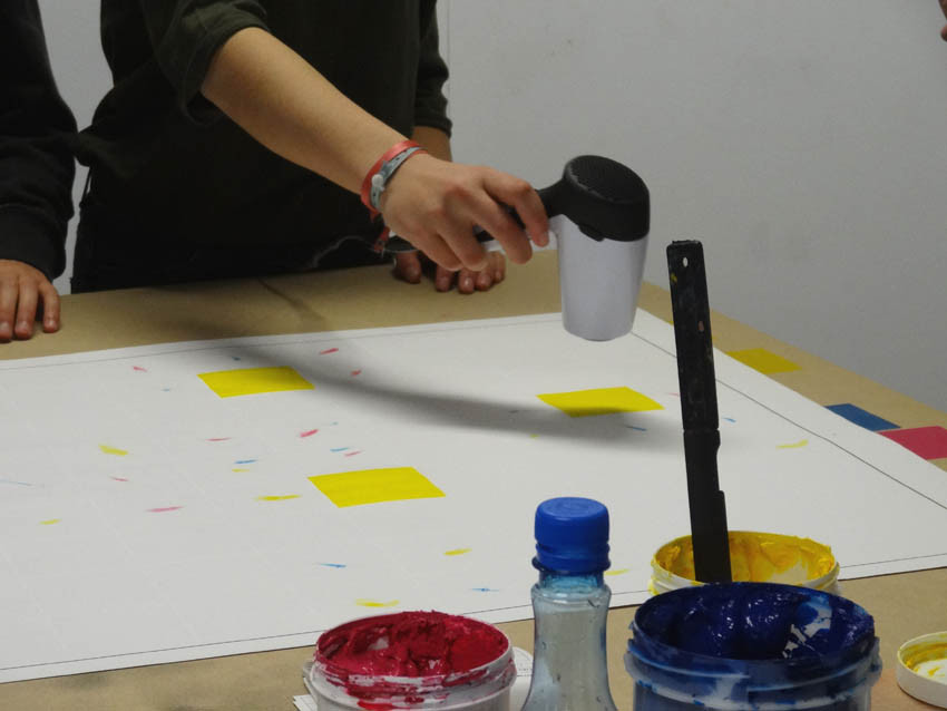 Ateliers sérigraphie de Julien Duporté au collège Louis Guilloux de Montfort-sur-Meu