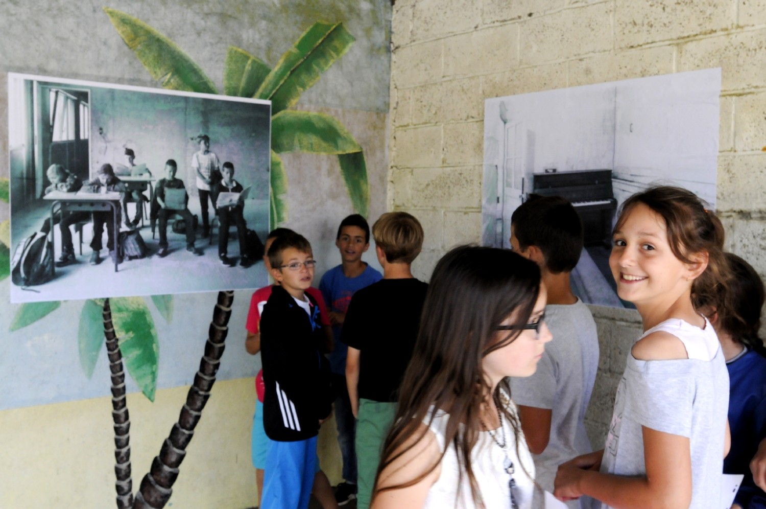 Vernissage de l'exposition "D'une école à une autre", école Gimbert de Guignen, 18 juin 2015.