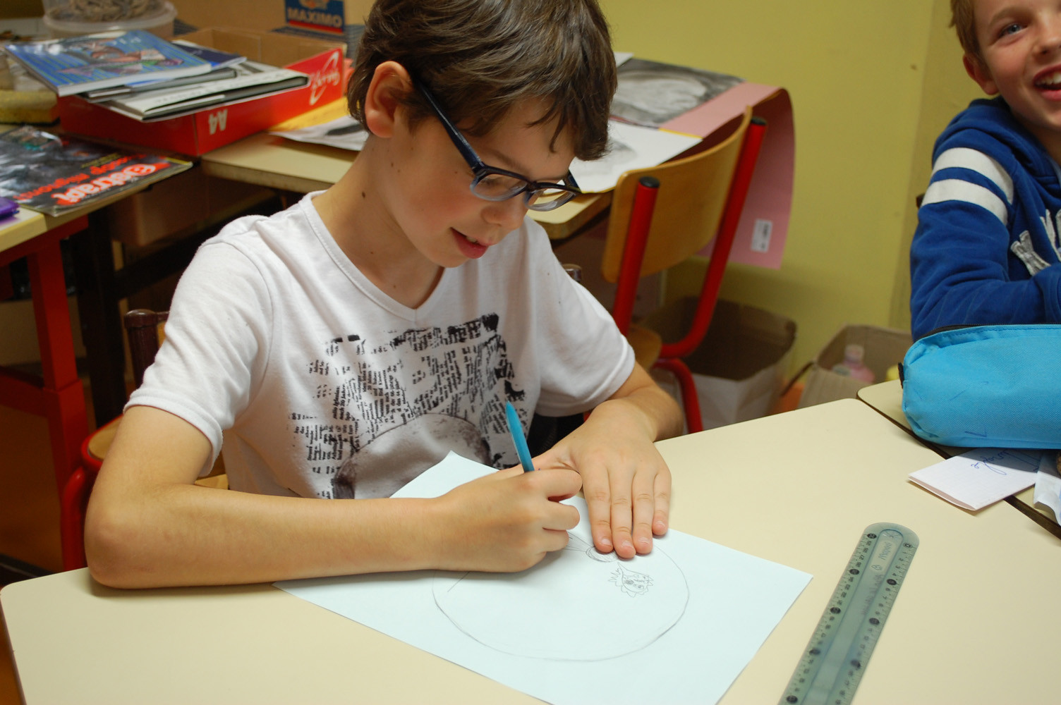 Rencontre-atelier avec Thomas Tudoux - CM1-CM2 M Ecole élémentaire publique Moulin à Vent, Montfort-sur-Meu