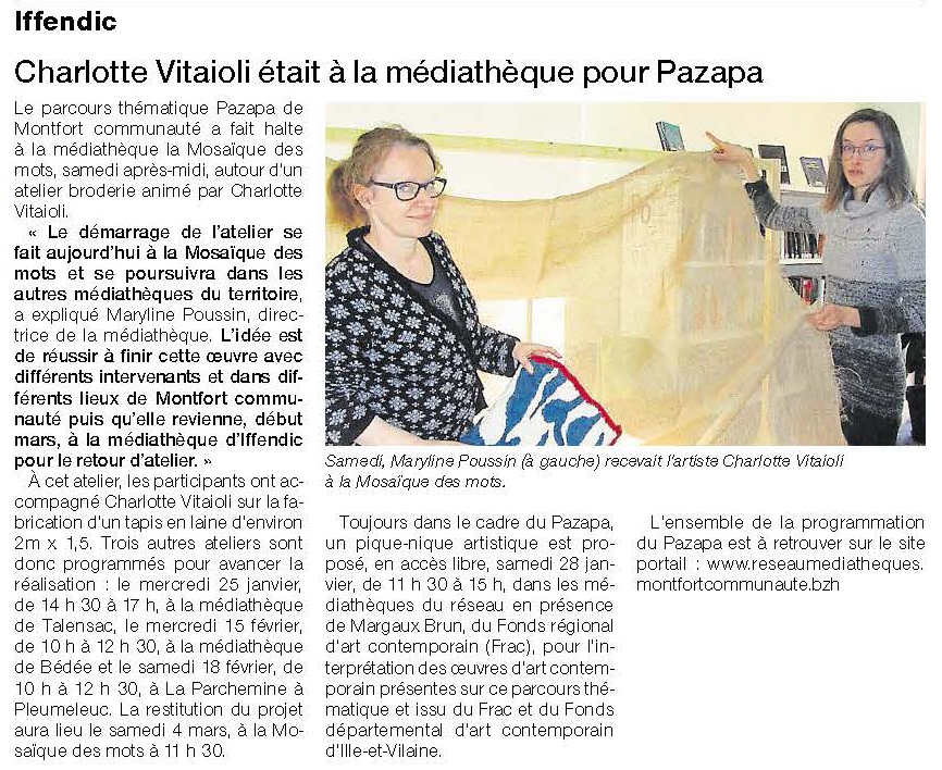 Article Ouest-France du 24 janvier 2017