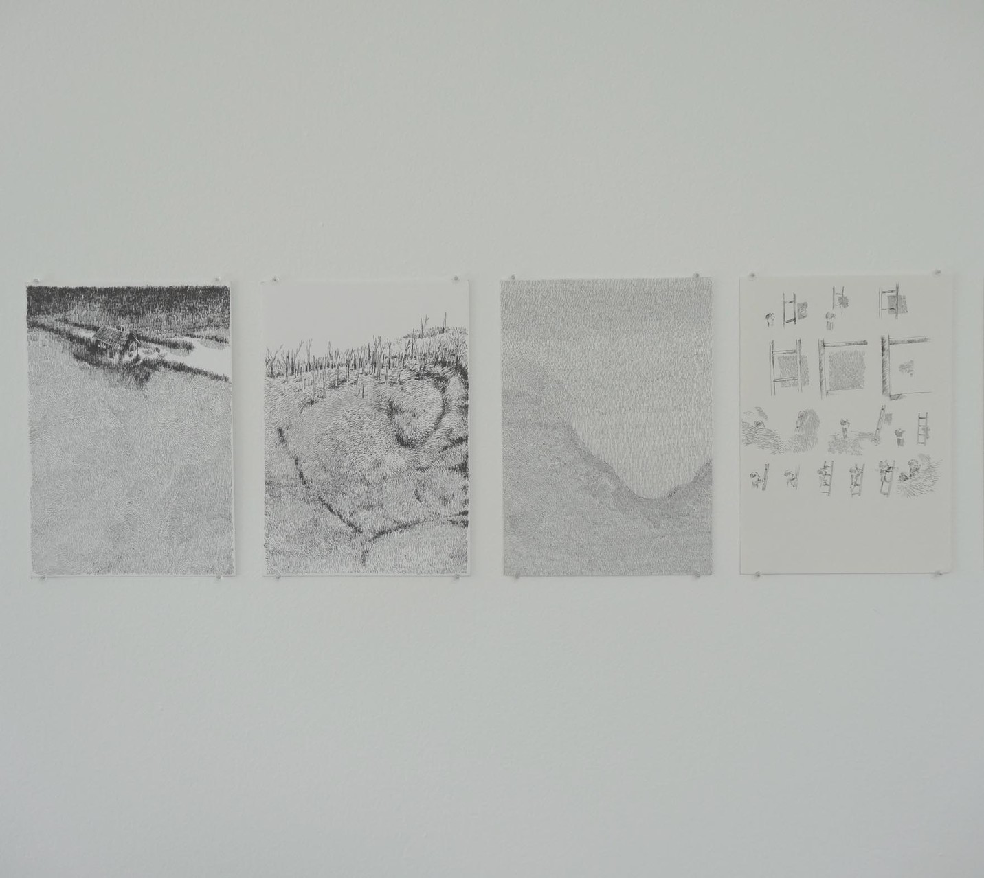 Vue de l'exposition Damien Marchal & Nylso, Trancher. Photo : L'aparté.