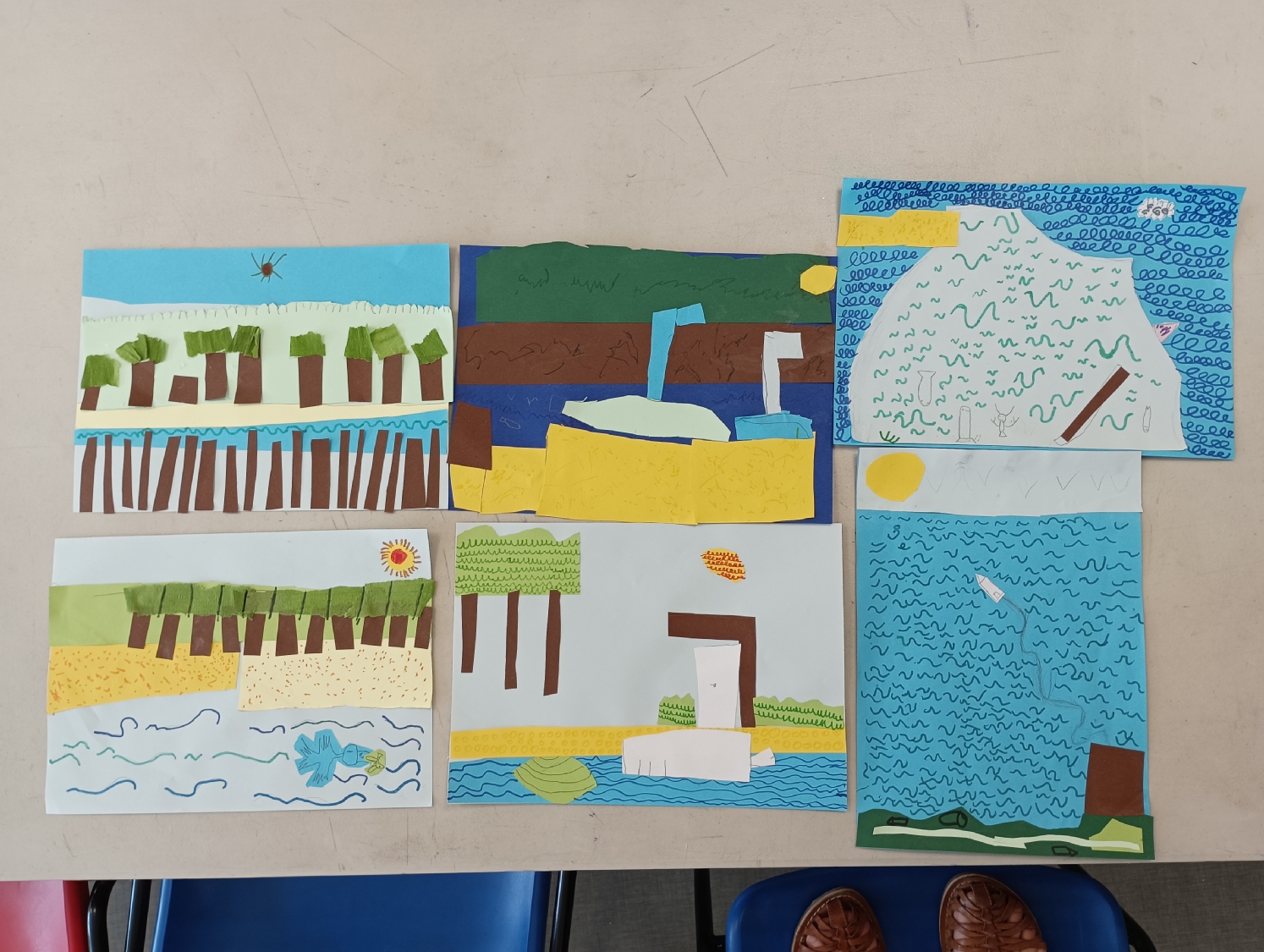 Atelier "Paysage panoramique" avec des classes du CP au CE2 