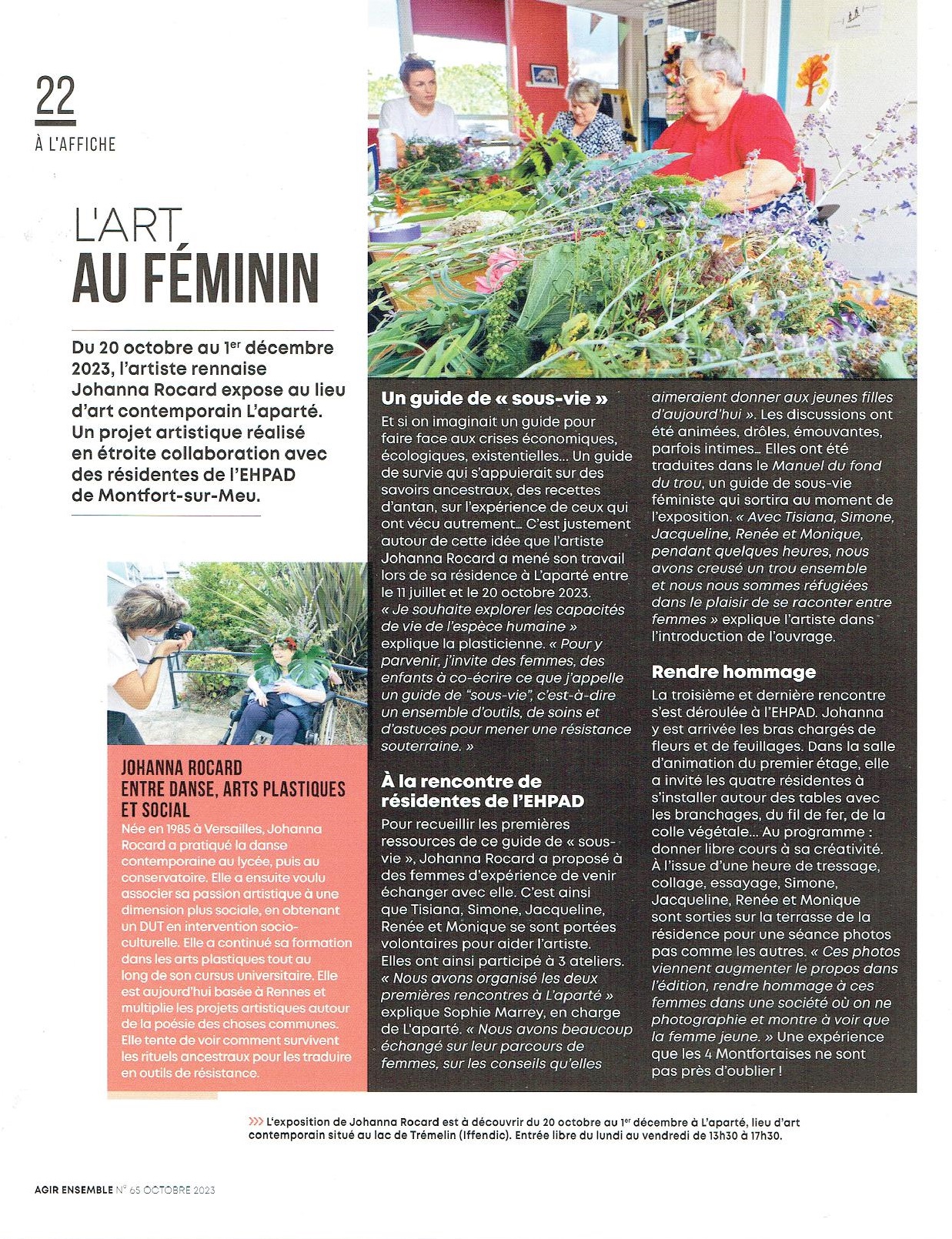 Agir Ensemble - Octobre 2023