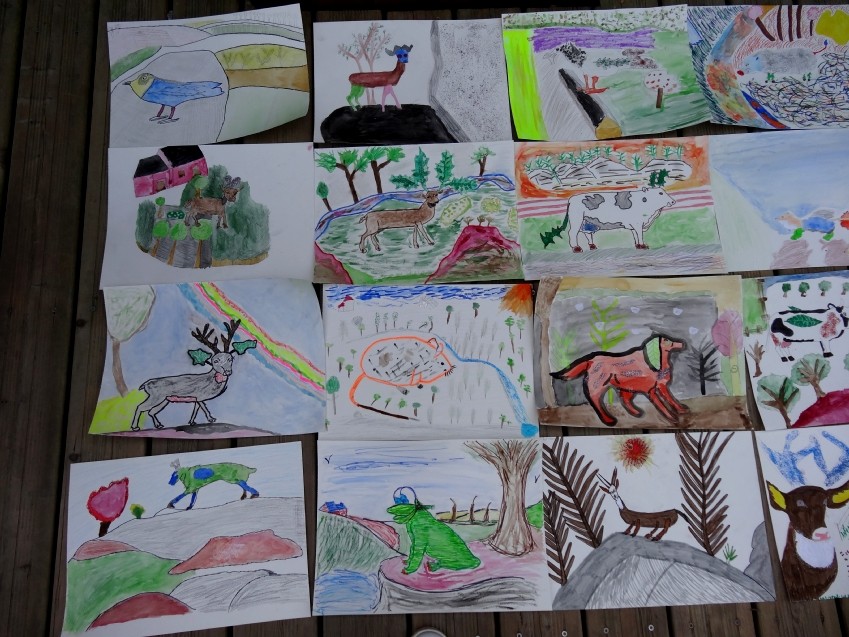 Dessin d'imagination mêlant animal/végétal/minéral