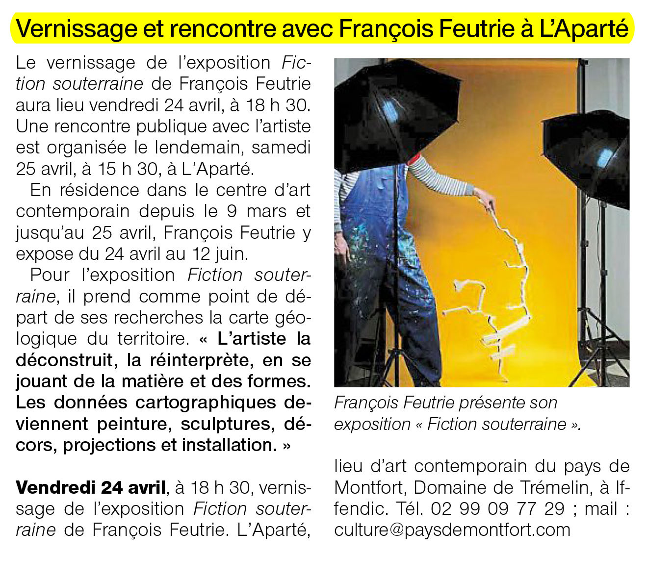 Ouest-France - 22 avril 2015