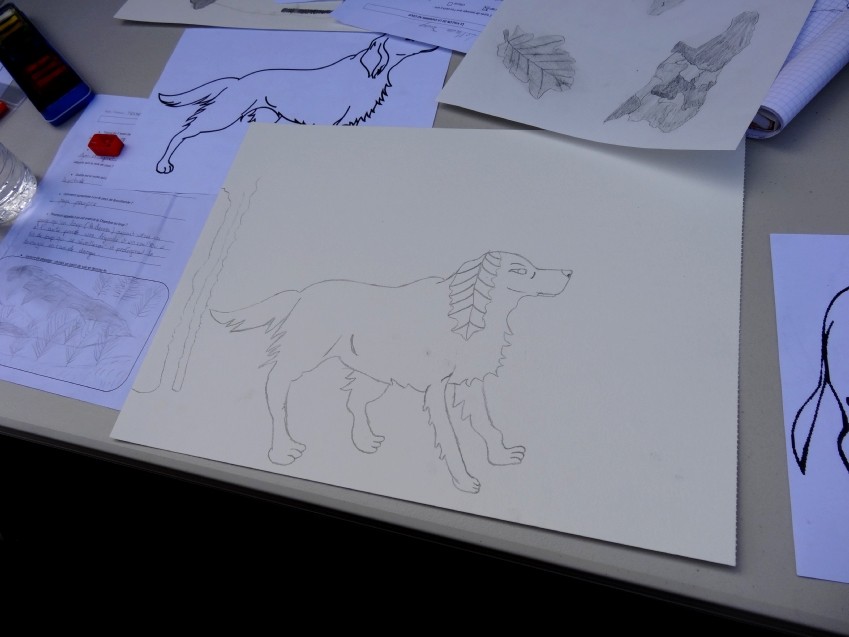 Dessin d'imagination mêlant animal/végétal/minéral