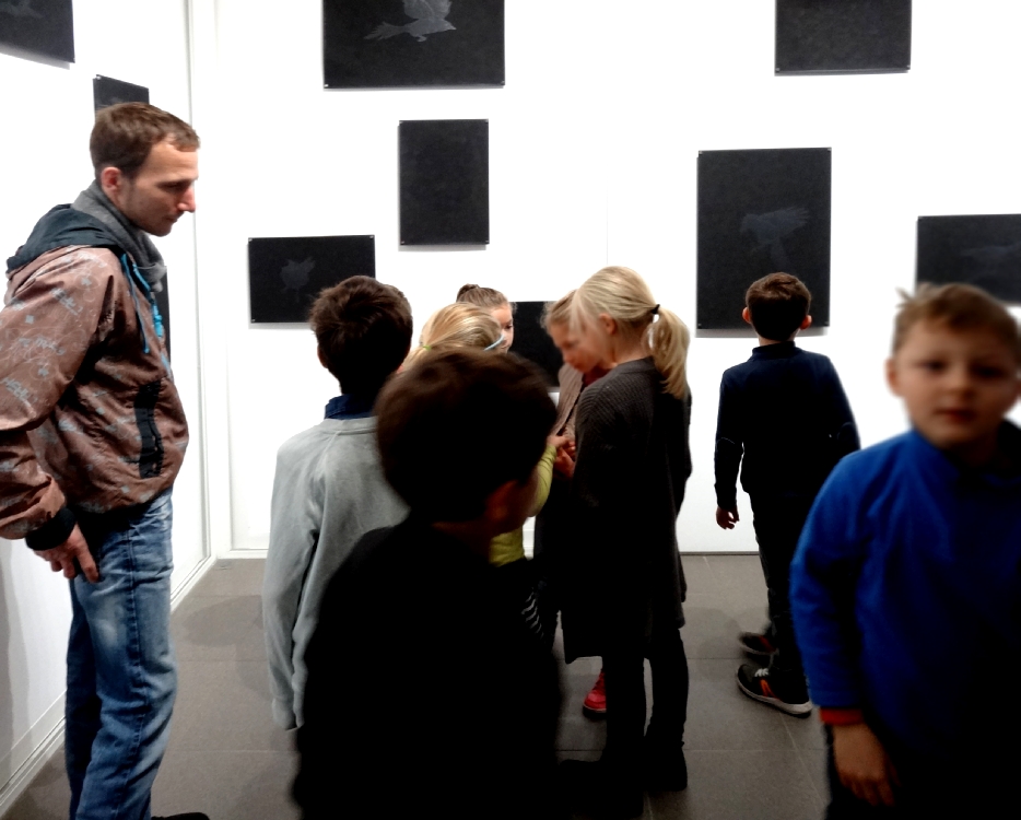 Visite de l'exposition - classe de CE1-CE2 de l'école élémentaire publique du Pays Pourpré, Montfort-sur-Meu