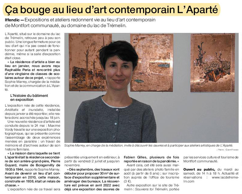 Article Ouest-France du 9 juin 2021