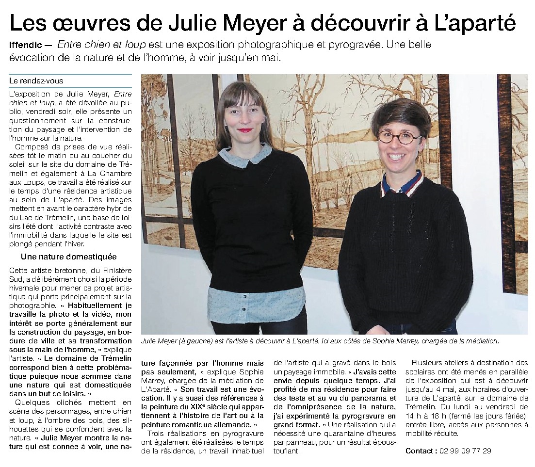 Article Ouest-France du 21 mars 2018