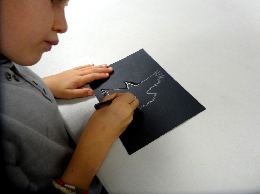 Atelier dessin - classe de CE2 de l'école élémentaire publique, Bédée