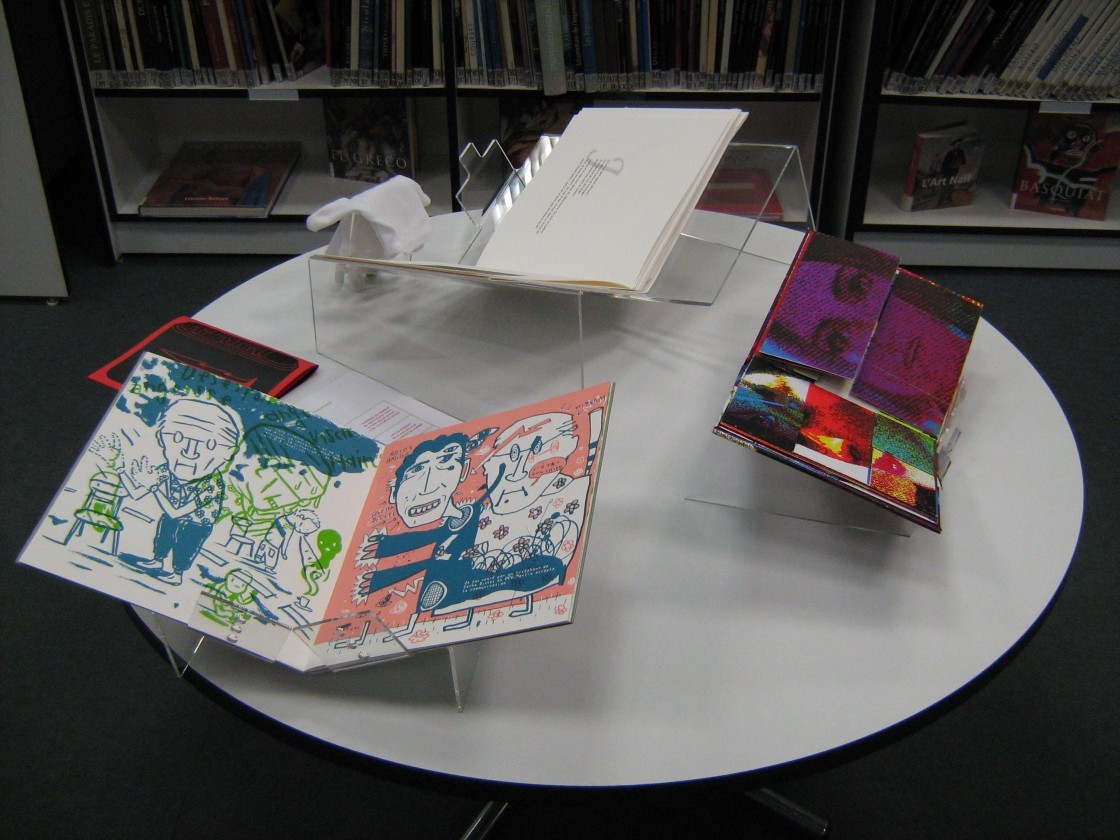 Livres d'artistes présentés à la médiathèque de Montfort-sur-Meu
