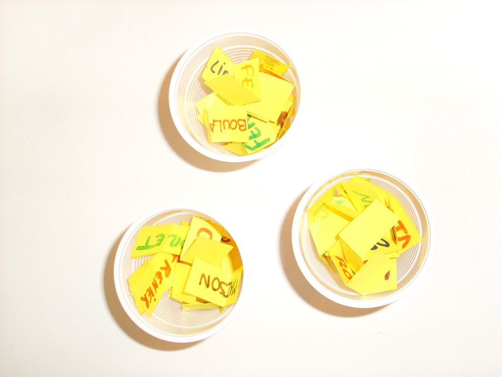 Centre de loisirs de Talensac (mots à piocher : couleur, métier, lieu)