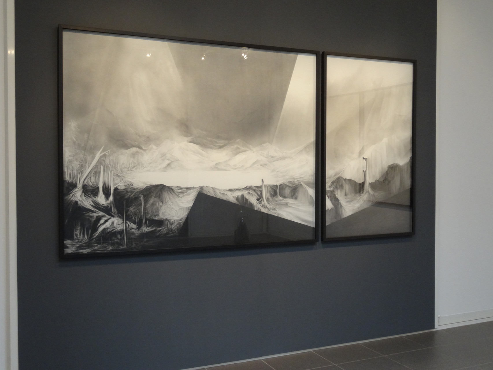 Vues de l'exposition Angélique Lecaille, After Dawn, 2014.