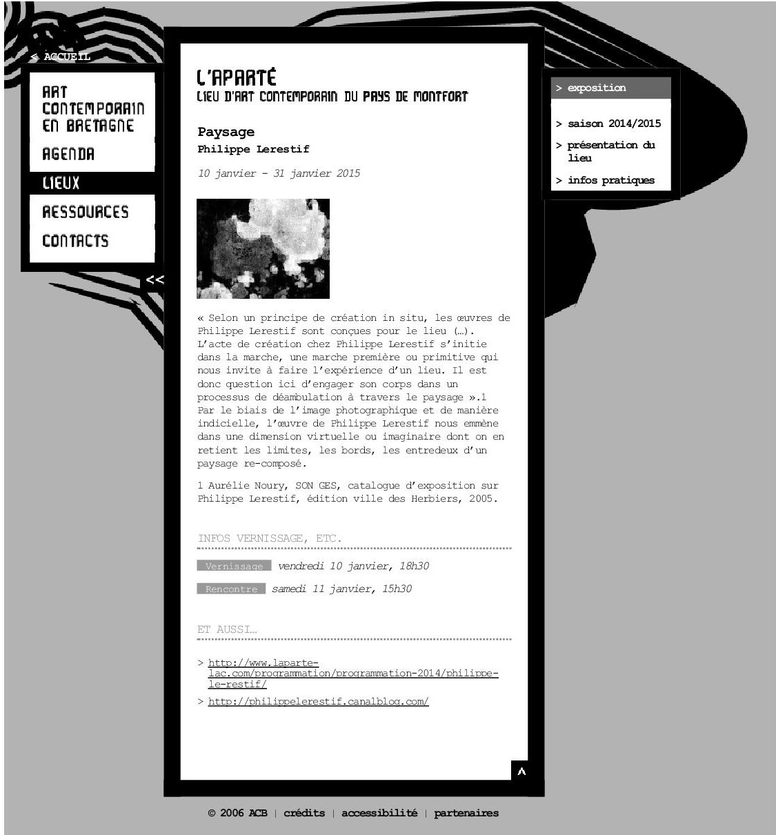 Site web Art contemporain en Bretagne